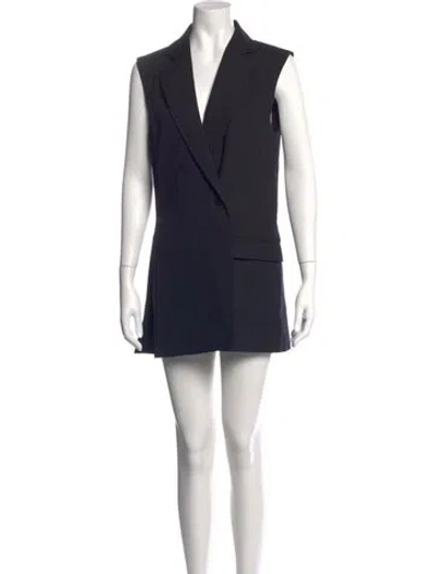Pre-owned St Agni Wool Mini Dress In Blue