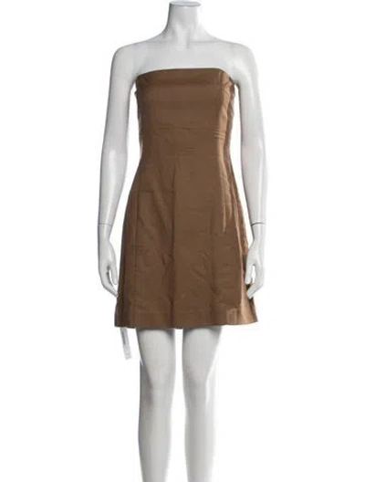 Pre-owned St Agni Wool Mini Dress In Brown
