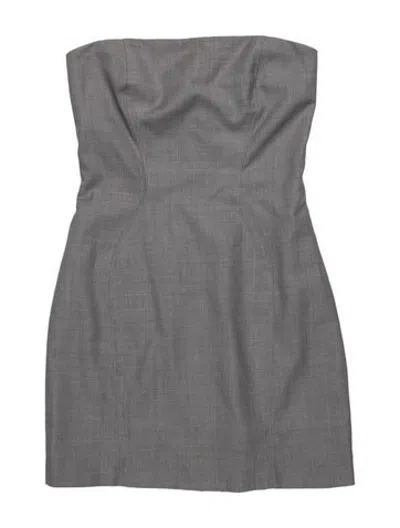 Pre-owned St Agni Wool Mini Dress In Grey