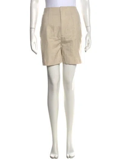 Pre-owned St Agni Wool Mini Shorts In Neutrals