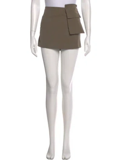 Pre-owned St Agni Wool Mini Skirt In Green