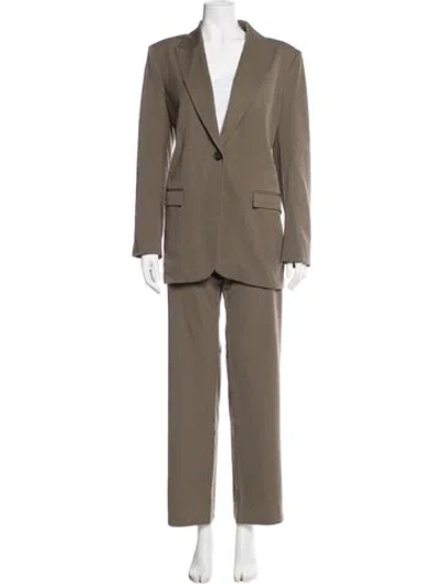 Pre-owned St Agni Wool Pantsuit In Green