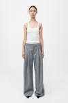 St Agni Wool Pleat Pants In Grey
