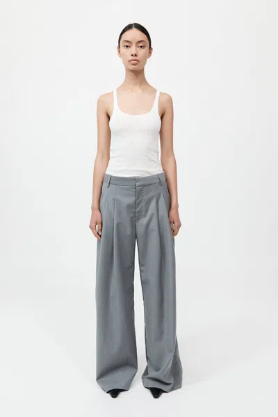 St Agni Wool Pleat Pants In Grey
