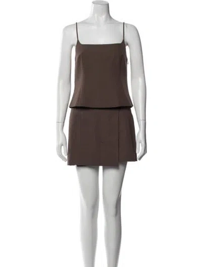 Pre-owned St Agni Wool Skirt Set In Brown