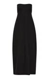 St Agni Wool Strapless Cocoon Dress In Black