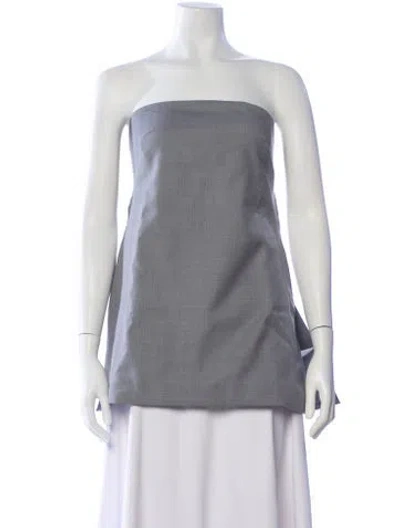 Pre-owned St Agni Wool Strapless Top In White