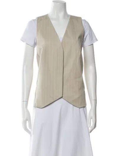 Pre-owned St Agni Wool Striped Top In Neutrals