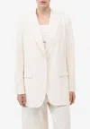 St Agni Belt Detail Blazer In Cream