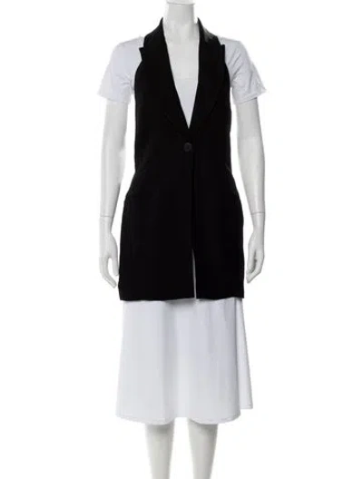 Pre-owned St Agni Wool Vest In Black