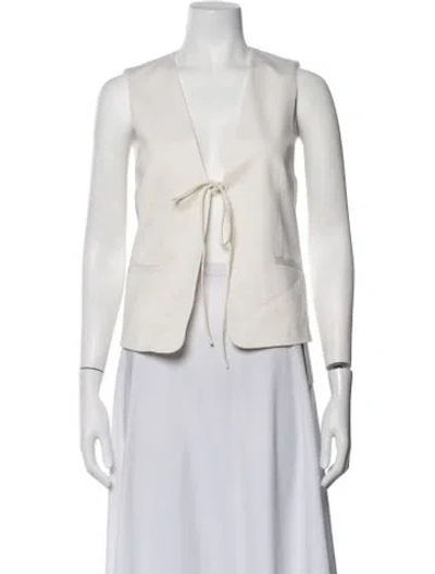Pre-owned St Agni Wool Vest W/ Tags In Neutrals
