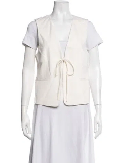 Pre-owned St Agni Wool Vest W/ Tags In White