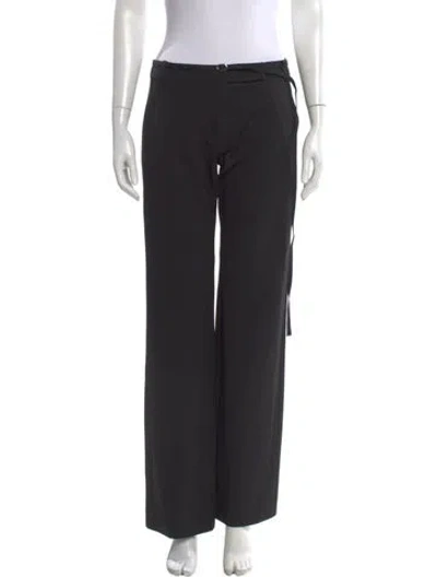 Pre-owned St Agni Wool Wide Leg Pants In Black