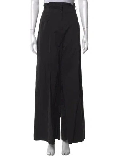 Pre-owned St Agni Wool Wide Leg Pants In Black