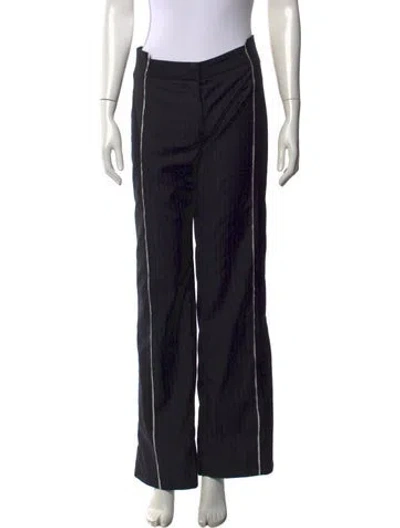 Pre-owned St Agni Wool Wide Leg Pants In Black