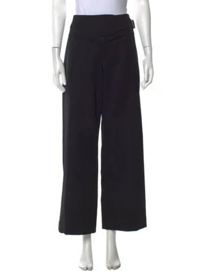 Pre-owned St Agni Wool Wide Leg Pants In Black