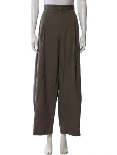 Pre-owned St Agni Wool Wide Leg Pants In Gray