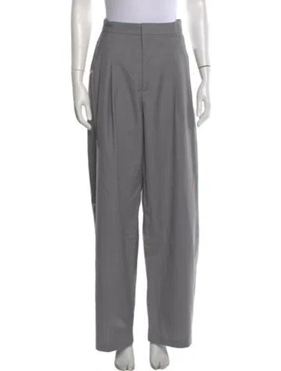 Pre-owned St Agni Wool Wide Leg Pants In Gray
