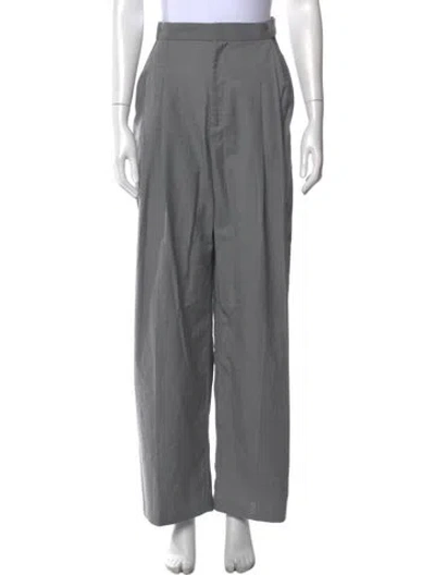 Pre-owned St Agni Wool Wide Leg Pants In Gray