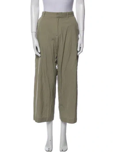 Pre-owned St Agni Wool Wide Leg Pants In Green