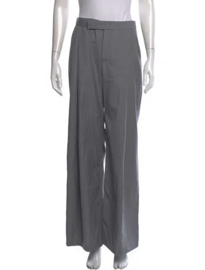 Pre-owned St Agni Wool Wide Leg Pants In Grey