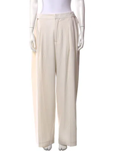 Pre-owned St Agni Wool Wide Leg Pants In Neutrals