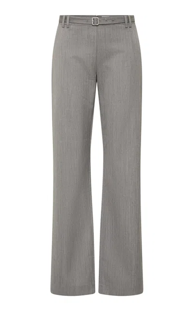 St Agni St. Agni Wool-blend '90s Belt Detail Pants In Gray