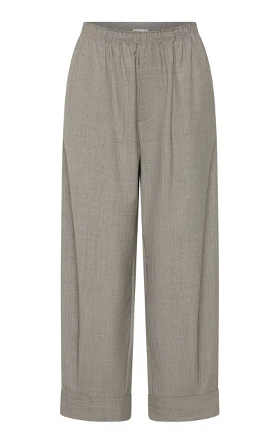 St Agni St. Agni Wool-blend Everyday Cuffed Pants In Gray