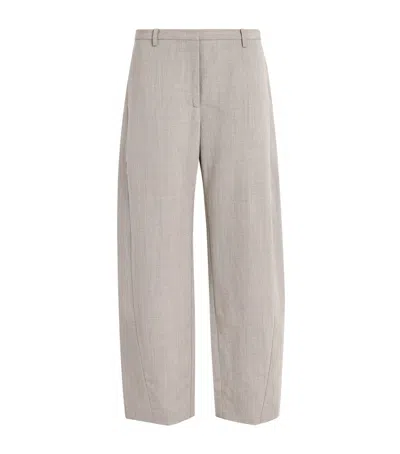 St Agni St. Agni Wool-blend Fine Band Balloon Trousers In Gray