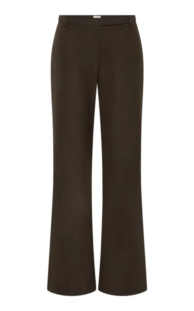 St Agni St. Agni Wool-silk Minimal '90s Pants In Green
