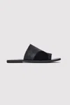 St Agni Woven Abstract Slide Sandal In Black In Black