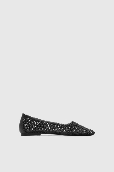 St Agni Woven Ballerina Flat In Black
