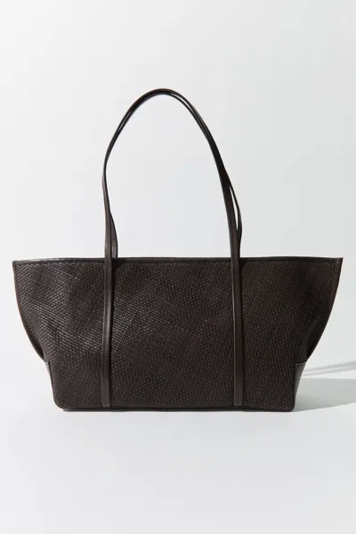 St Agni Woven Bateau Tote In Brown