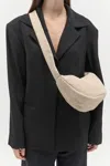 St Agni Woven Crescent Bag In Butter