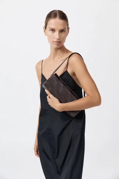 St Agni Woven East West Bag In Brown
