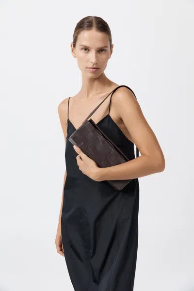 St Agni Woven East West Bag In Brown