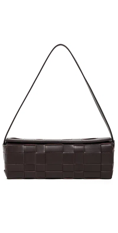 St Agni Woven East West Bag Coffee In Brown