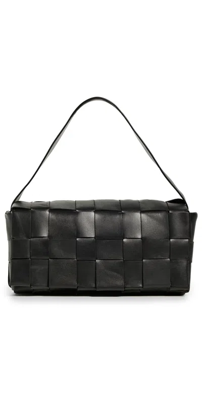 St Agni Woven Envelope Mini Tote Black