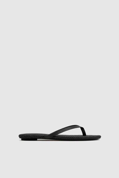 St Agni Woven Flip Flop In Black