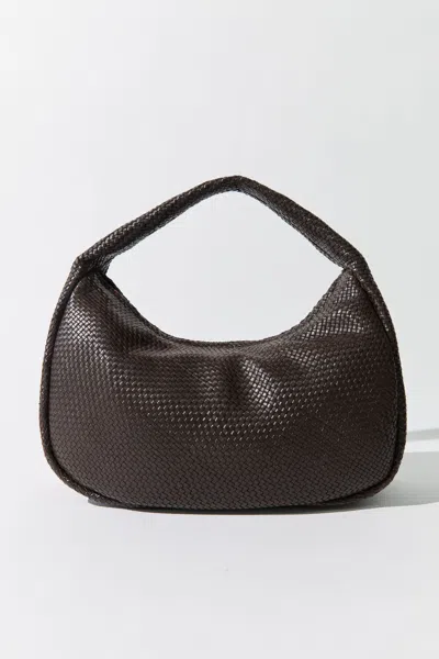 St Agni Woven Large Bon Bon Bag In Brown