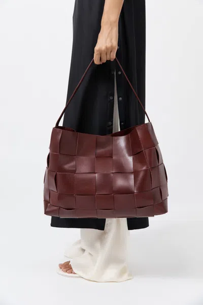 St Agni Woven Large Tote In Purple
