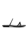 St Agni Woven Leather Rope Slides In Black