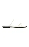 St Agni Woven Leather Rope Slides In White