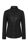 St Agni Woven Leather Shirt In Brown