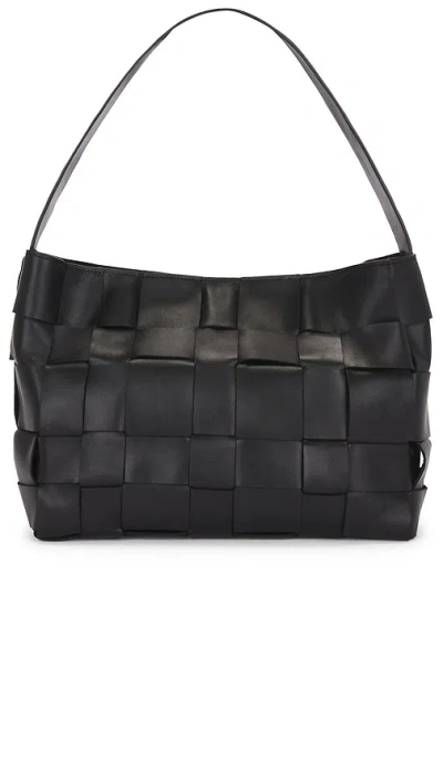 St Agni Woven Mini Tote In Black