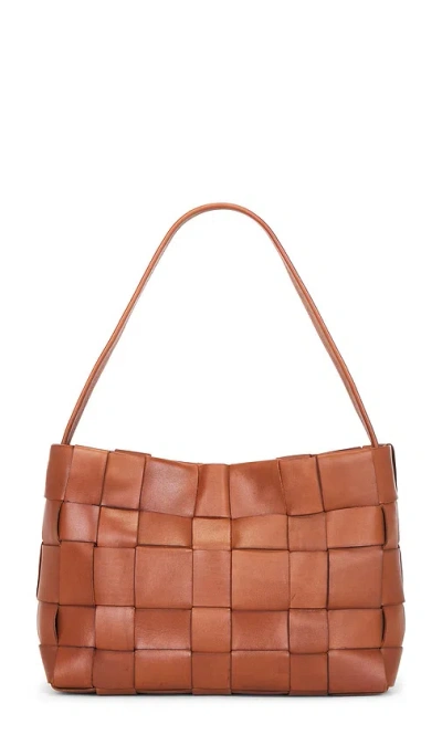 St Agni Woven Mini Tote In Chestnut