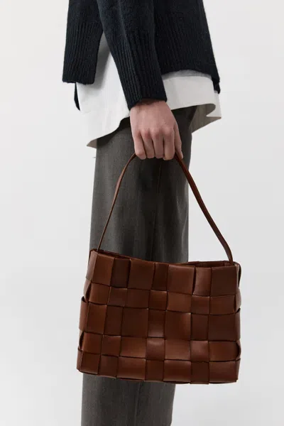 St Agni Woven Mini Tote In White