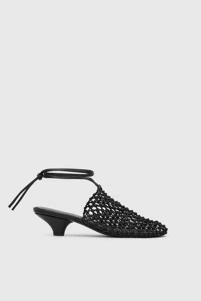 St Agni Woven Mule Heel In Black