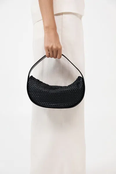St Agni Woven Petit Arc Bag In Black