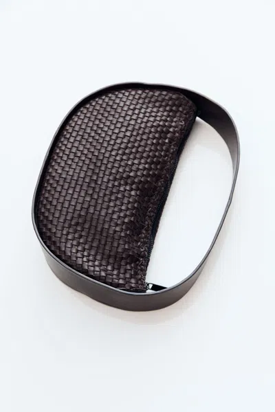 St Agni Woven Petit Arc Bag In Chocolate